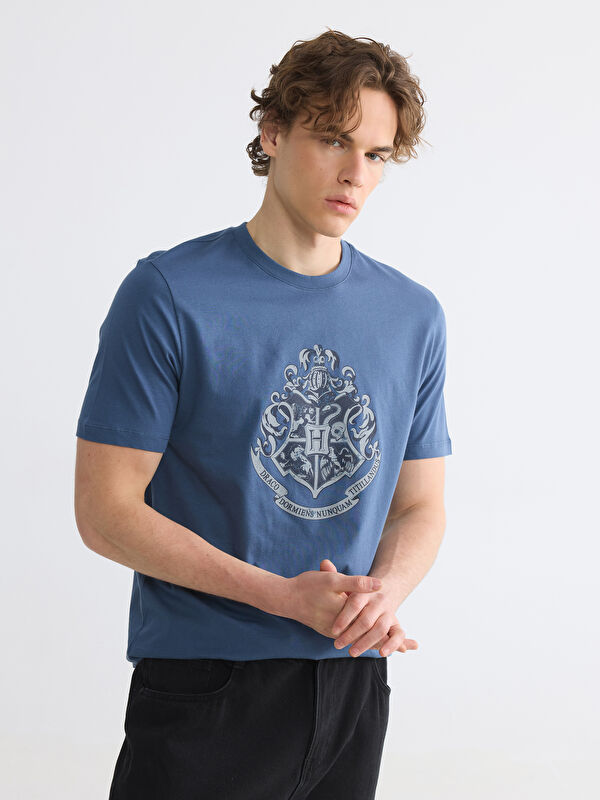 XSIDE Bisiklet Yaka Harry Potter Baskılı Erkek Tişört