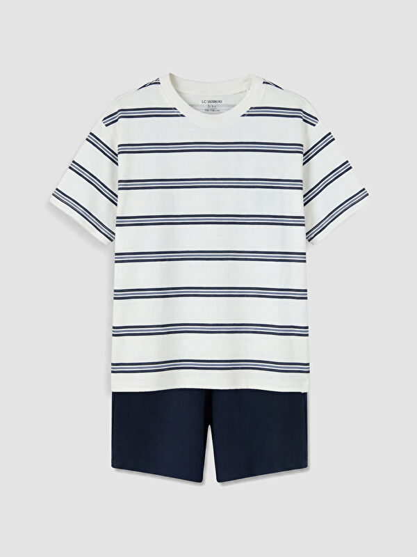 LCW Kids Striped Boys' Shorts Set