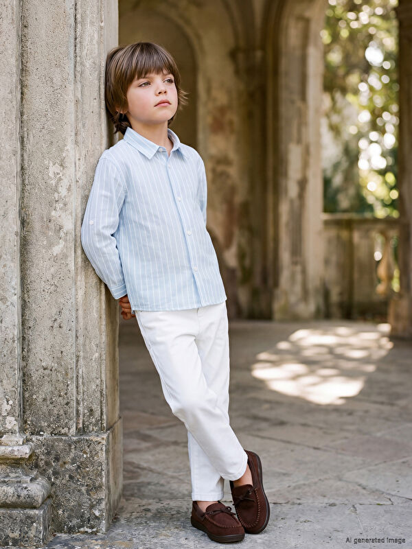 LCW Kids Baggy Fit Erkek Çocuk Gabardin Pantolon