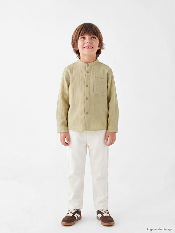 LCW Kids Hakim Yaka Erkek Çocuk Gömlek ve Pantolon	