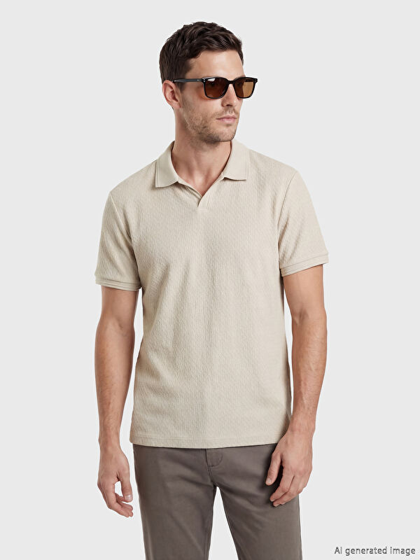 LCWAIKIKI Classic Polo Yaka Dokulu Erkek Tişört