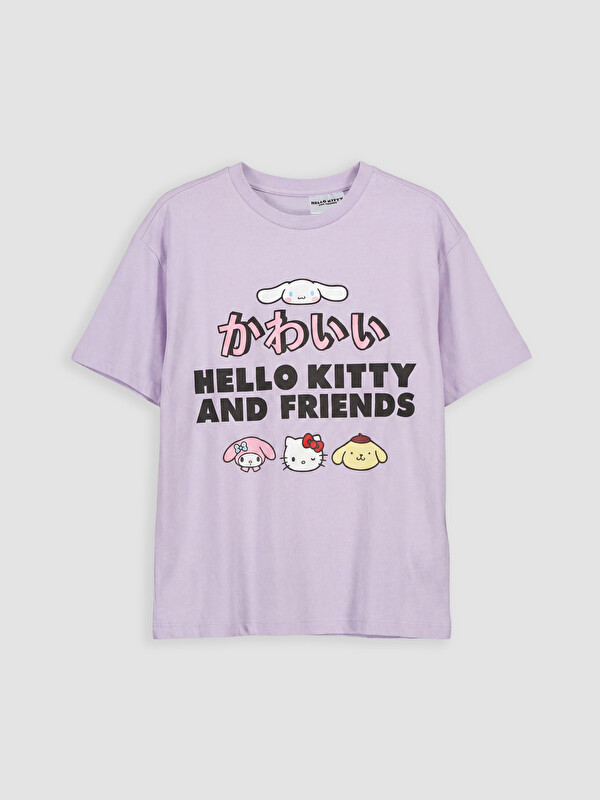 LCW Kids Bisiklet Yaka Hello Kitty Baskılı Kız Çocuk Tişört