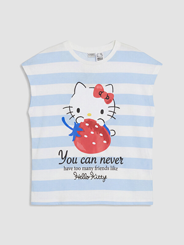 LCW Kids Bisiklet Yaka Hello Kitty Baskılı Kız Çocuk Tişört