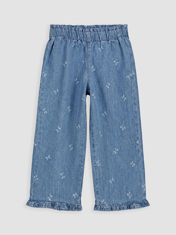 LCW baby Kız Bebek Denim Bol Paça Pantolon