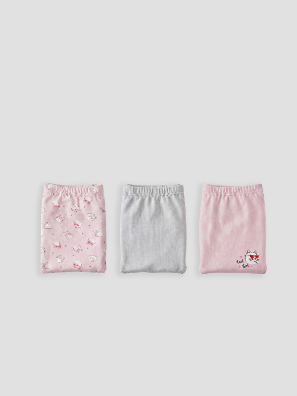 LCW Kids Baskılı Kız Çocuk Boxer 3'lü