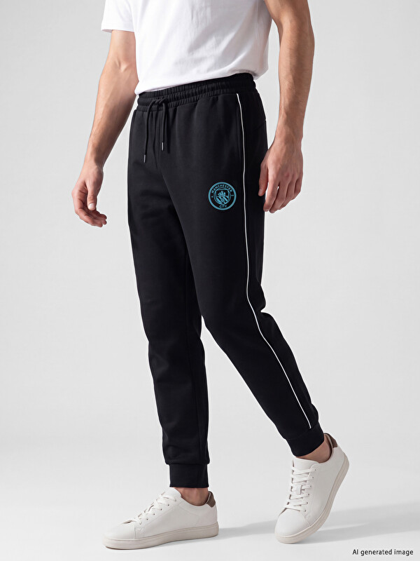 XSIDE ACTIVE Pantallona sportive jogger Manchester City të ngushta, të stampuara për Burra