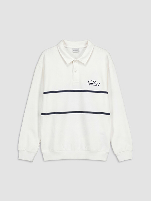 LCW Kids Polo Yaka Erkek Çocuk Sweatshirt