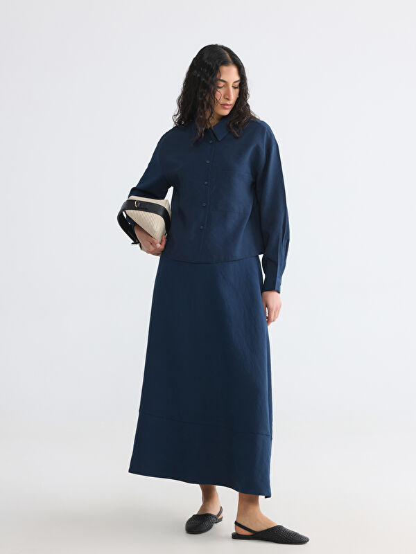 LCW Modest Beli Lastikli Modal Karışımlı Kloş Etek
