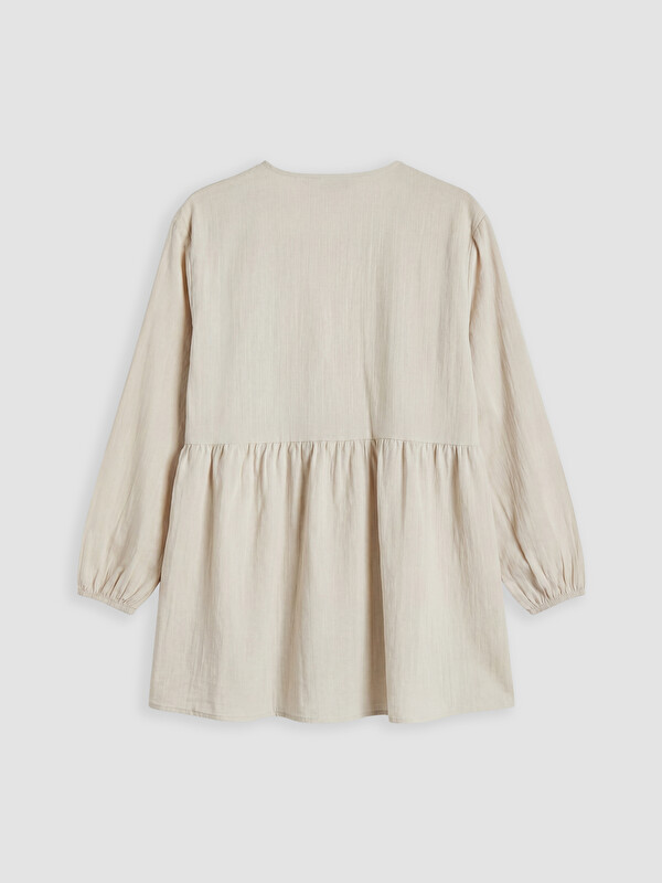ゆきんこ LCW Modest Gri Kruvaze Yaka Dokulu Kadın Kimono - S6E783Z8-G6E | LCW