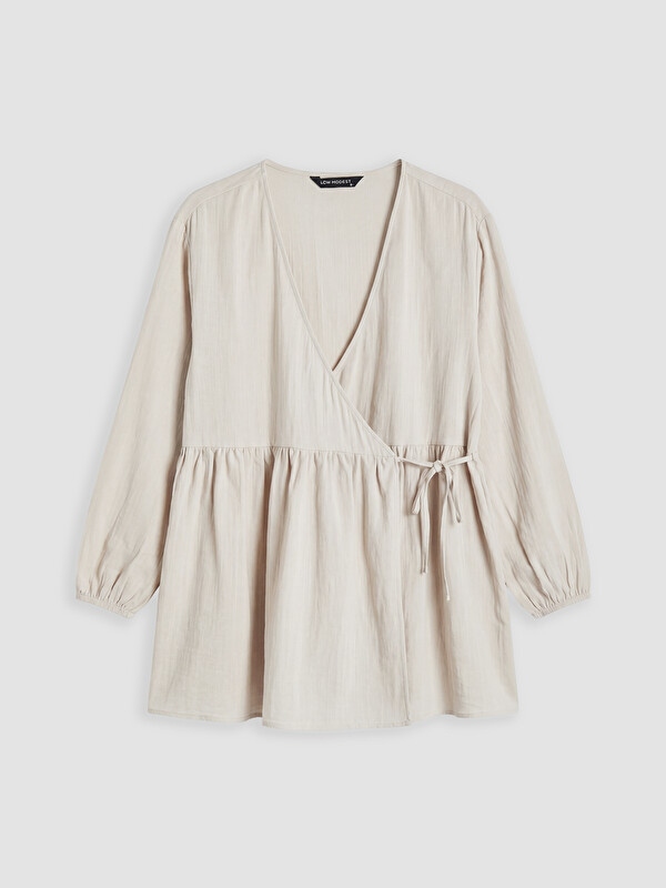 LCW Modest Kruvaze Yaka Dokulu Kadın Kimono