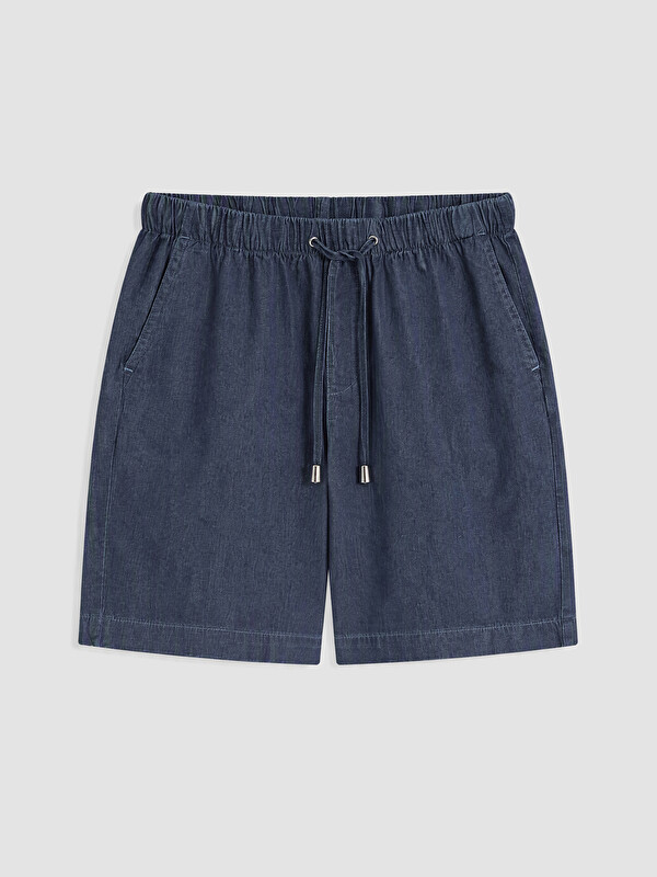 LCW Comfort Beli Lastikli Kadın Jean Şort