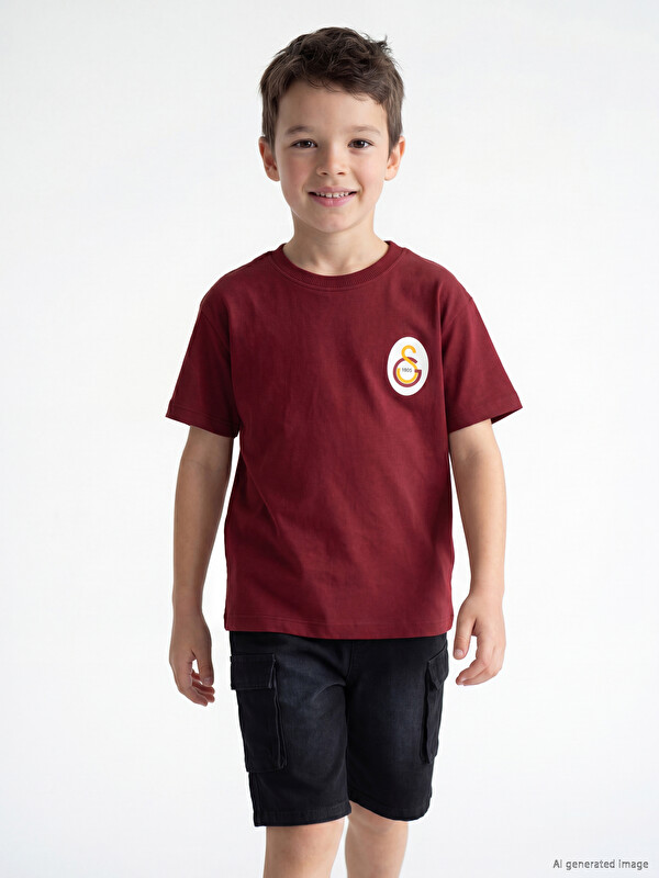 LCW Kids Galatasaray Printed Boys' T-Shirt