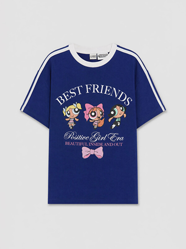 LCW Kids Crew Neck Powerpuff Girls Printed Girls' T-shirt