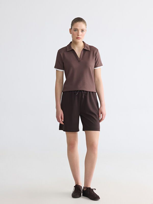 LCW Comfort Beli Lastikli Soft Touch Kadın Şort