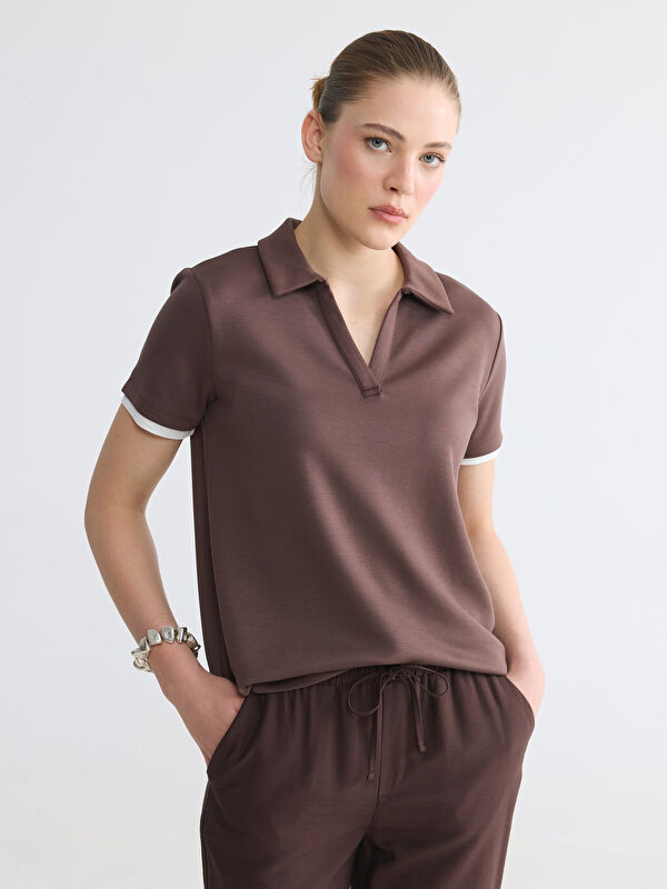 LCW Comfort Polo Yaka Kadın Tişört