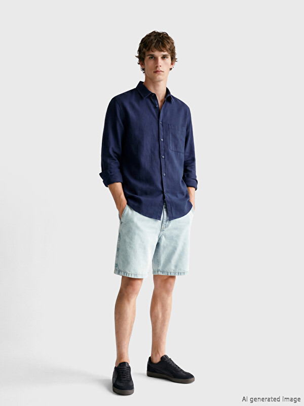 LCW Jeans Man Indigo Denim Shorts