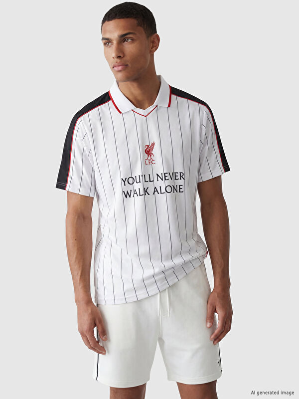 XSIDE ACTIVE Polo Yaka Liverpool Baskılı Erkek Spor Tişört