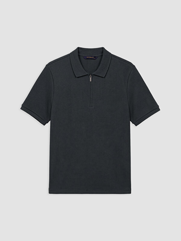 SOUTHBLUE Polo Collar Waffle Men's T-Shirt
