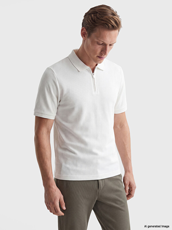 SOUTHBLUE Polo Yaka Dokulu Erkek Tişört