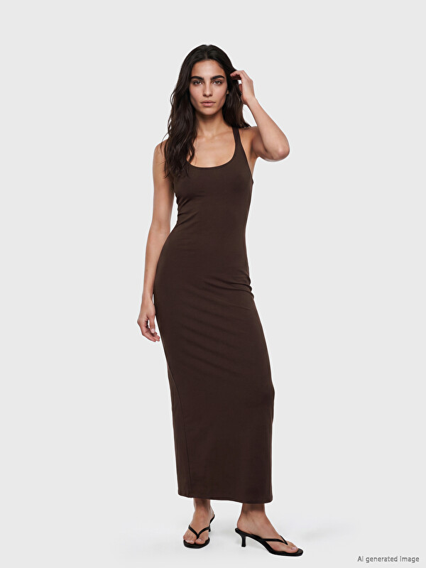 LCW Vision Halter Neck Bodycon Dress