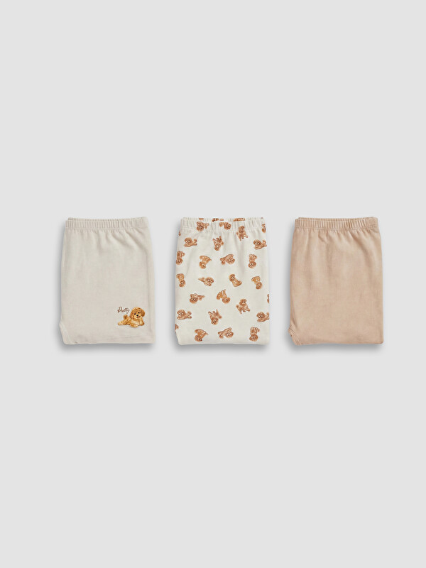 LCW Kids Baskılı Kız Çocuk Boxer 3'lü