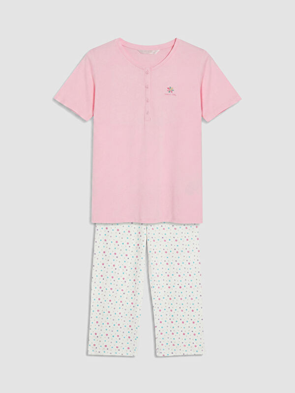 LCW DREAM Desenli Kadın Kaprili Pijama Takım
