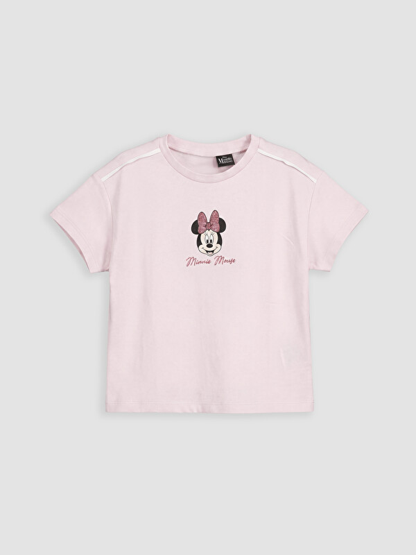 LCW Kids Minnie Mouse Baskılı Kız Çocuk Tişört