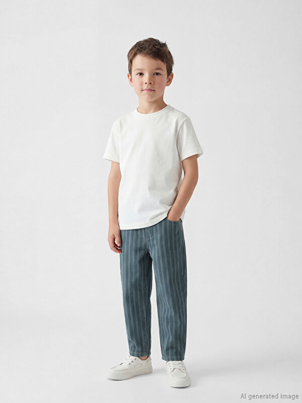 LCW Kids Baggy Fit Erkek Çocuk Gabardin Pantolon