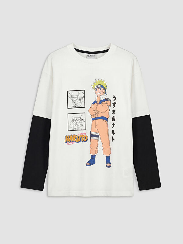 LCW Kids Bisiklet Yaka Naruto Baskılı Erkek Çocuk Tişört