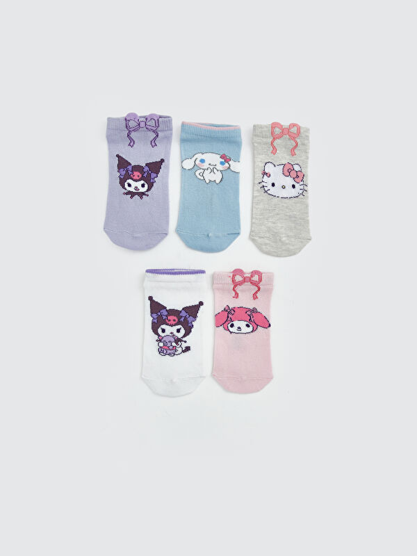 LCW Kids Hello Kitty Desenli Kız Çocuk Patik Çorap 5'li