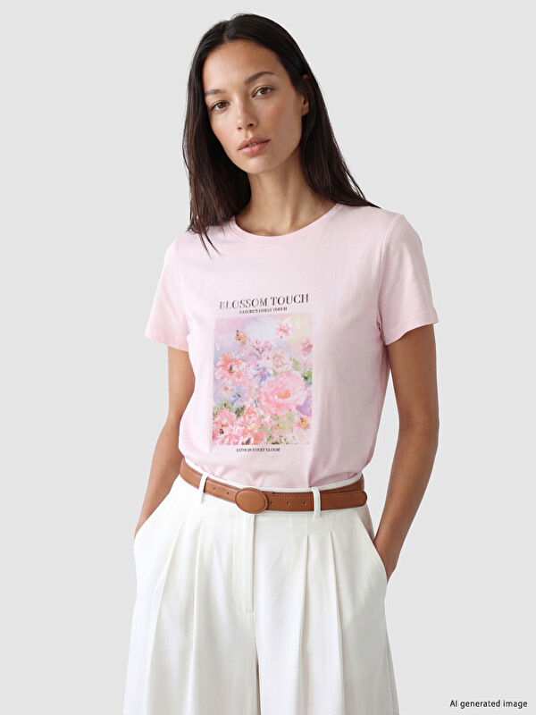 LCW EVERYDAY Printed 100% Cotton Women's T-Shirt
