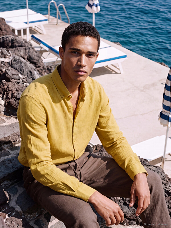LCW Vision Regular Fit Men's Textured Shirt