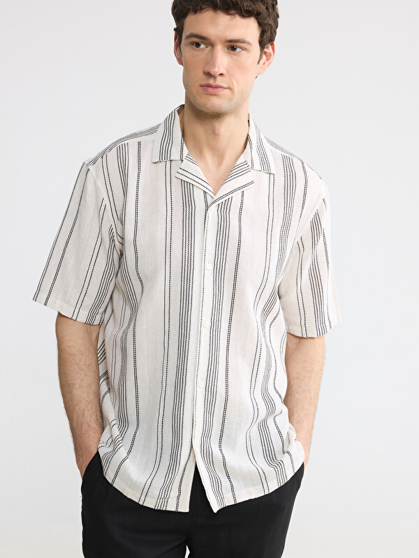 LCW Vision Regular Striped Poplin Men's Shirt