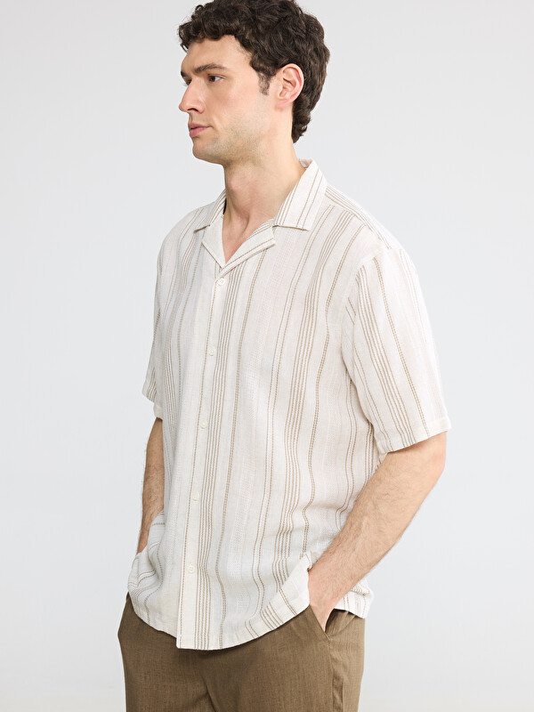 LCW Vision Regular Striped Poplin Men's Shirt