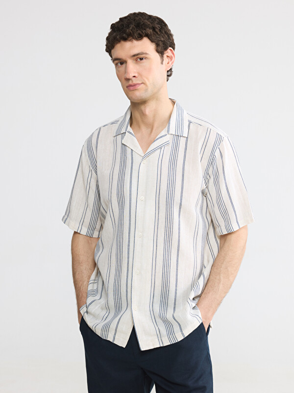 LCW Vision Regular Striped Poplin Men's Shirt