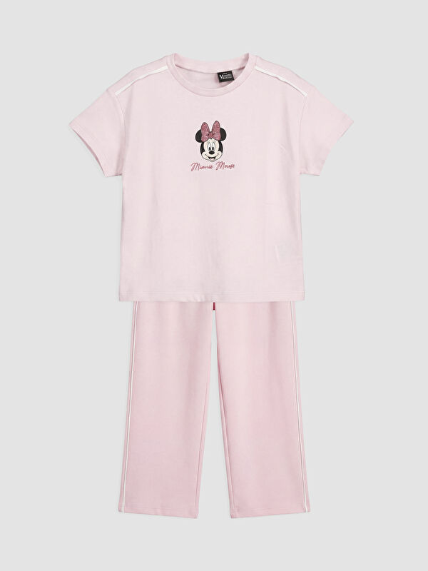 LCW Kids Minnie Mouse Baskılı Kız Çocuk Takım