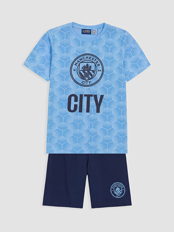 LCW Kids Manchester City Erkek Çocuk Şortlu Pijama Takımı