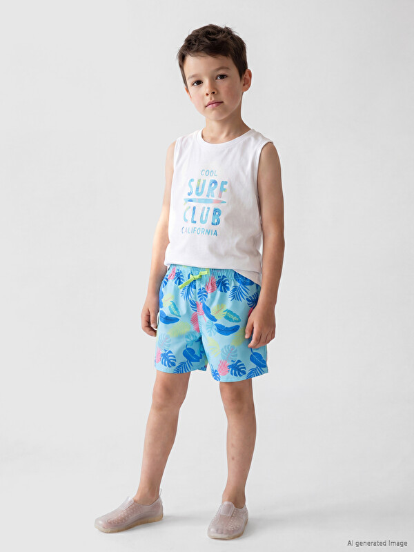 LCW Kids Printed Boys' Swimwear Set