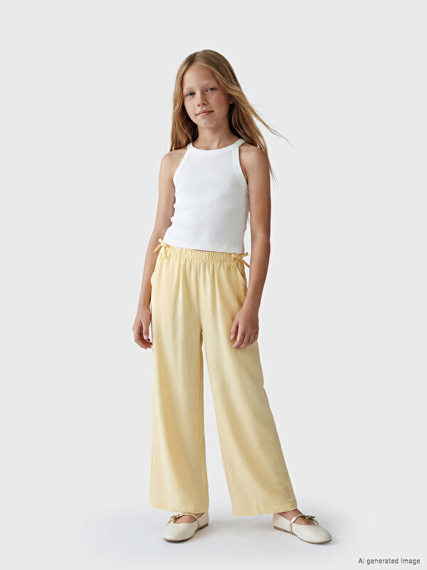 LCW Kids Fiyonklu Kız Çocuk Pantolon
