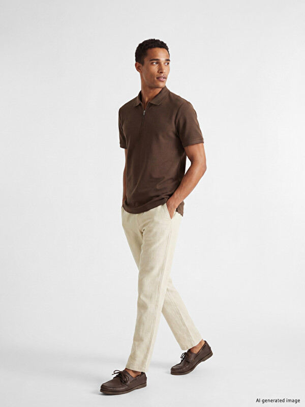 LCW Vision Regular Fit %100 Keten Erkek Pantolon