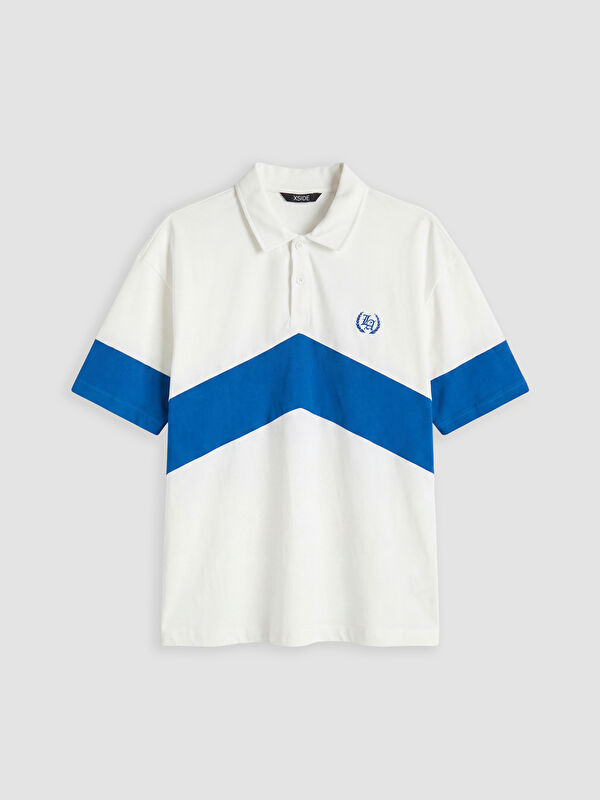 XSIDE Polo Yaka Renk Bloklu Erkek Tişört