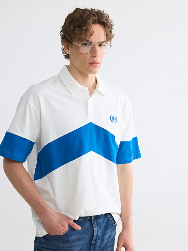 XSIDE Polo Yaka Renk Bloklu Erkek Tişört