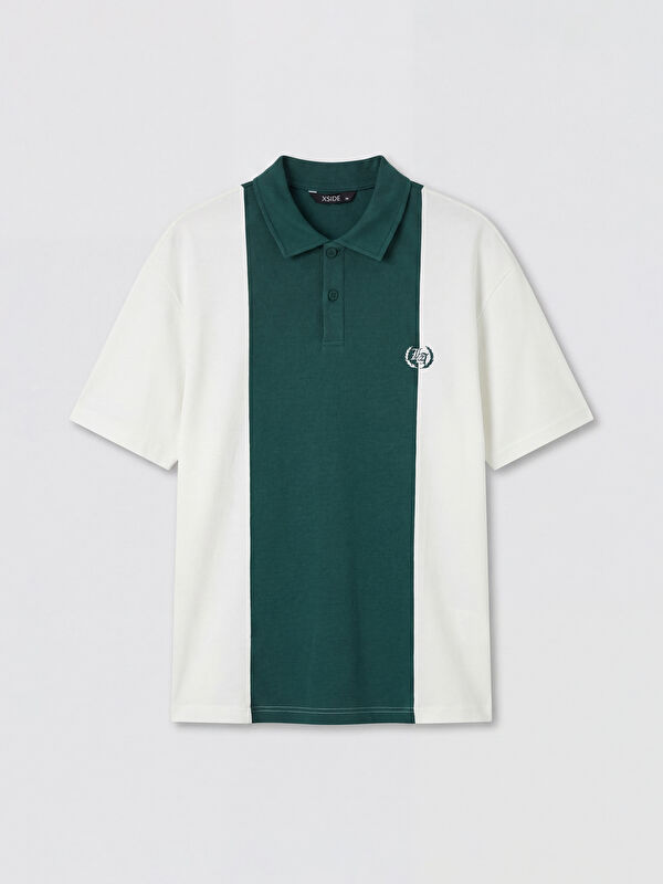 XSIDE Polo Yaka Renk Bloklu Erkek Tişört