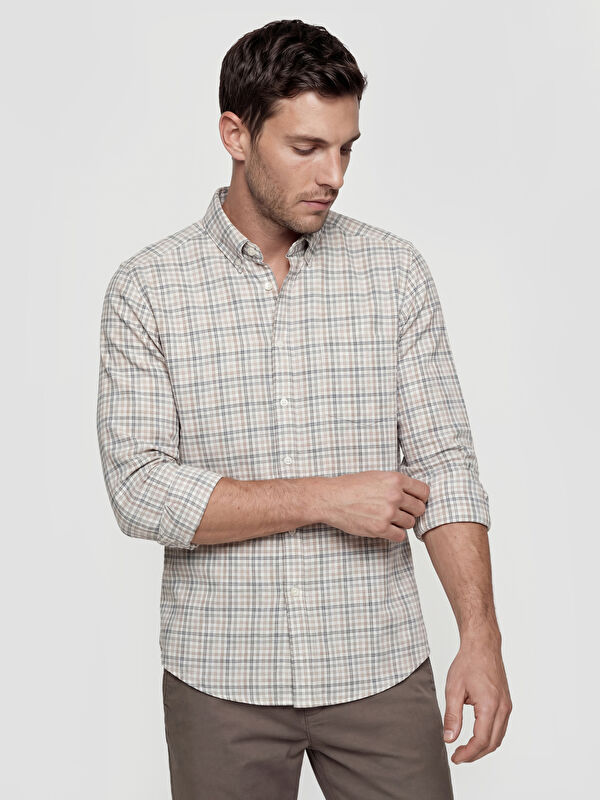 LCWAIKIKI Classic Regular Fit Ekose Erkek Gömlek