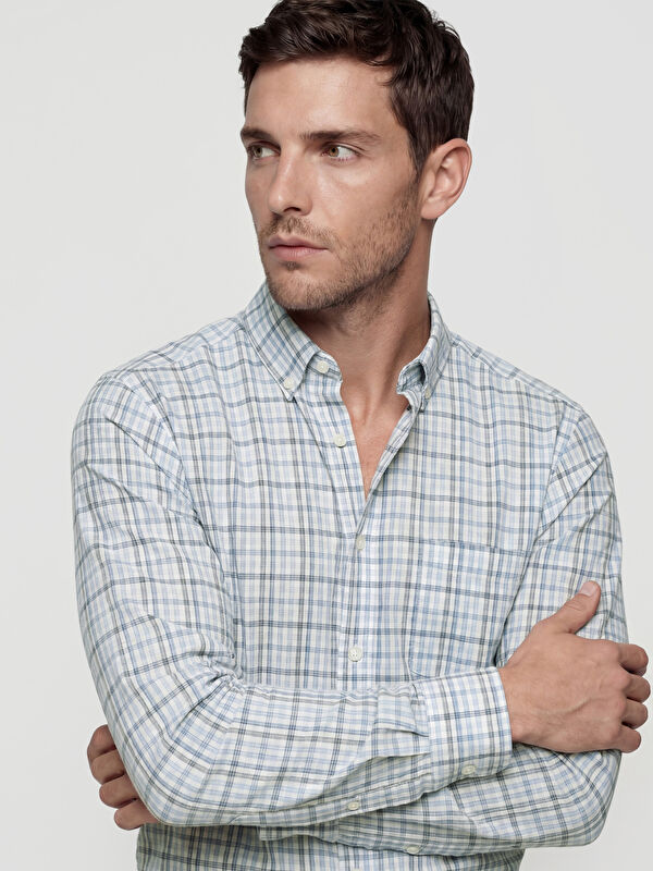 LCWAIKIKI Classic Regular Fit Ekose Erkek Gömlek