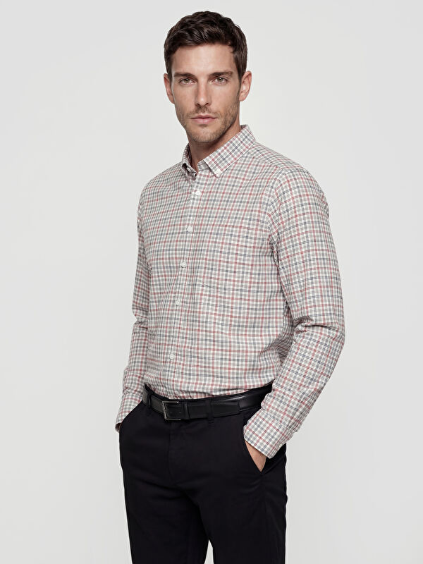 LCWAIKIKI Classic Regular Fit Ekose Erkek Gömlek