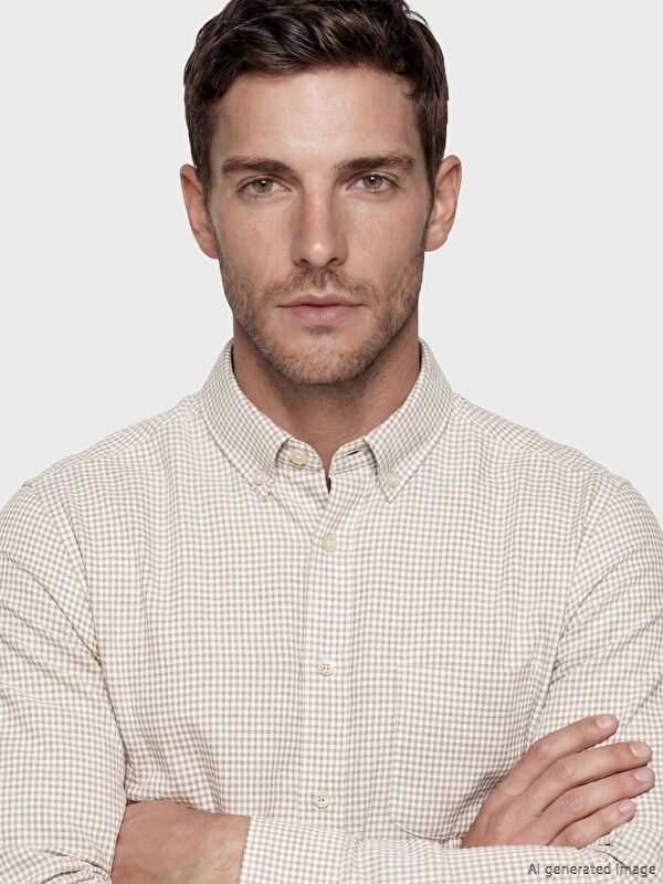 LCWAIKIKI Classic Regular Fit Kareli Desenli Erkek Gömlek