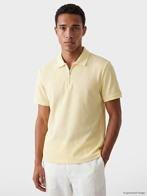 LCW Vision Polo Yaka Erkek Dokulu Tişört