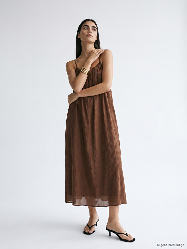 LCW Vision U Neck Strappy Dress