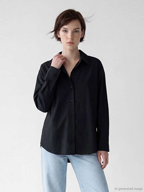 LCW Vision Poplin Kadın Gömlek
